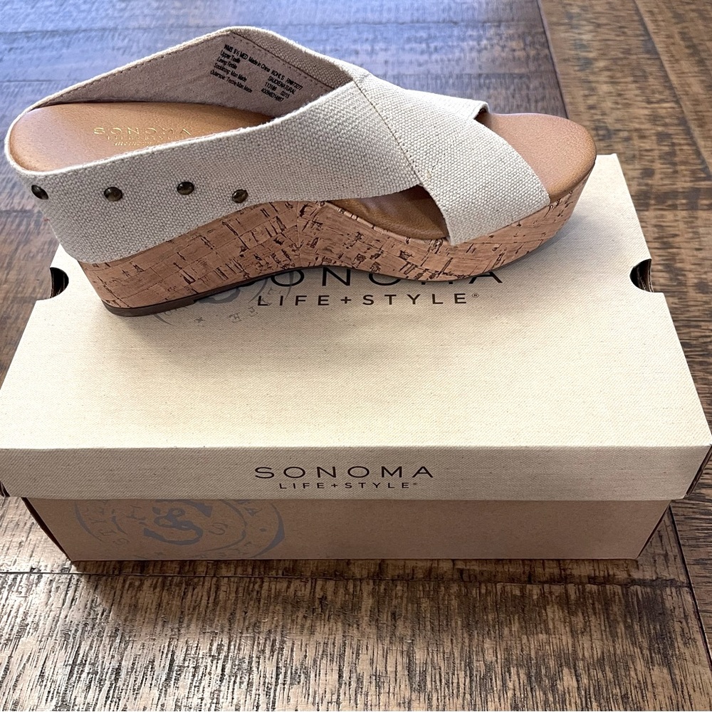 Sonoma sandal, natural, sz 9.5